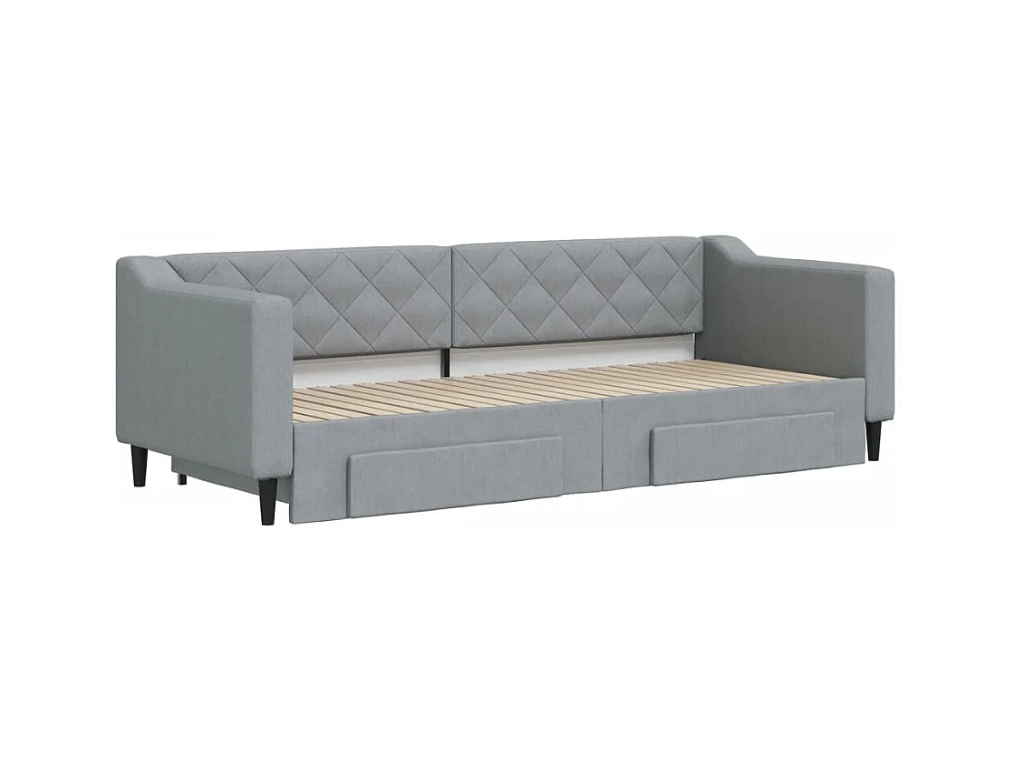 Dagbed met onderschuifbed en lades zonder matras 80x200 cm