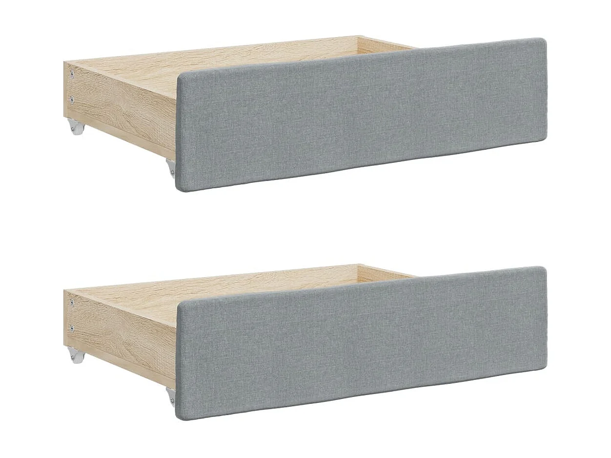 Divano letto con rotelle e cassetti senza materasso 80x200 cm