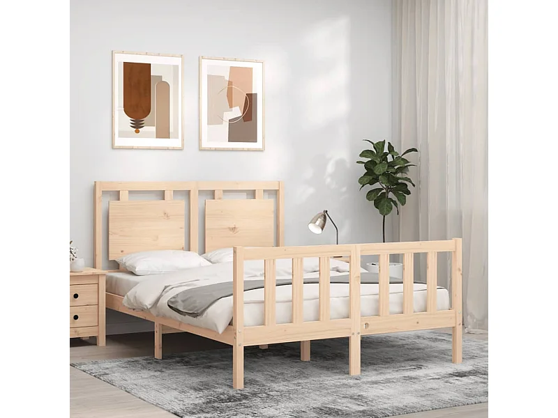 Cadre de lit sans matelas 120x200 cm bois de pin massif