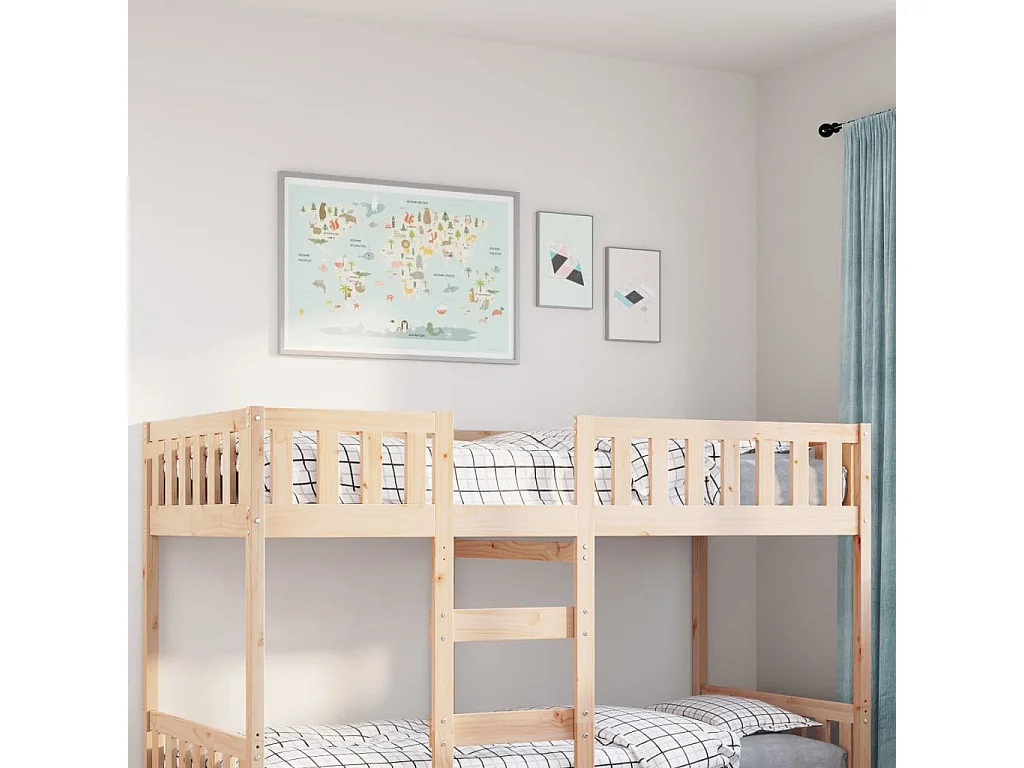 Cama infantil sin colchón 90x190 cm madera maciza de pino