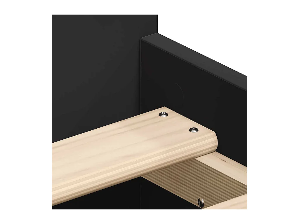 Cadre de lit sans matelas noir 100x200 cm