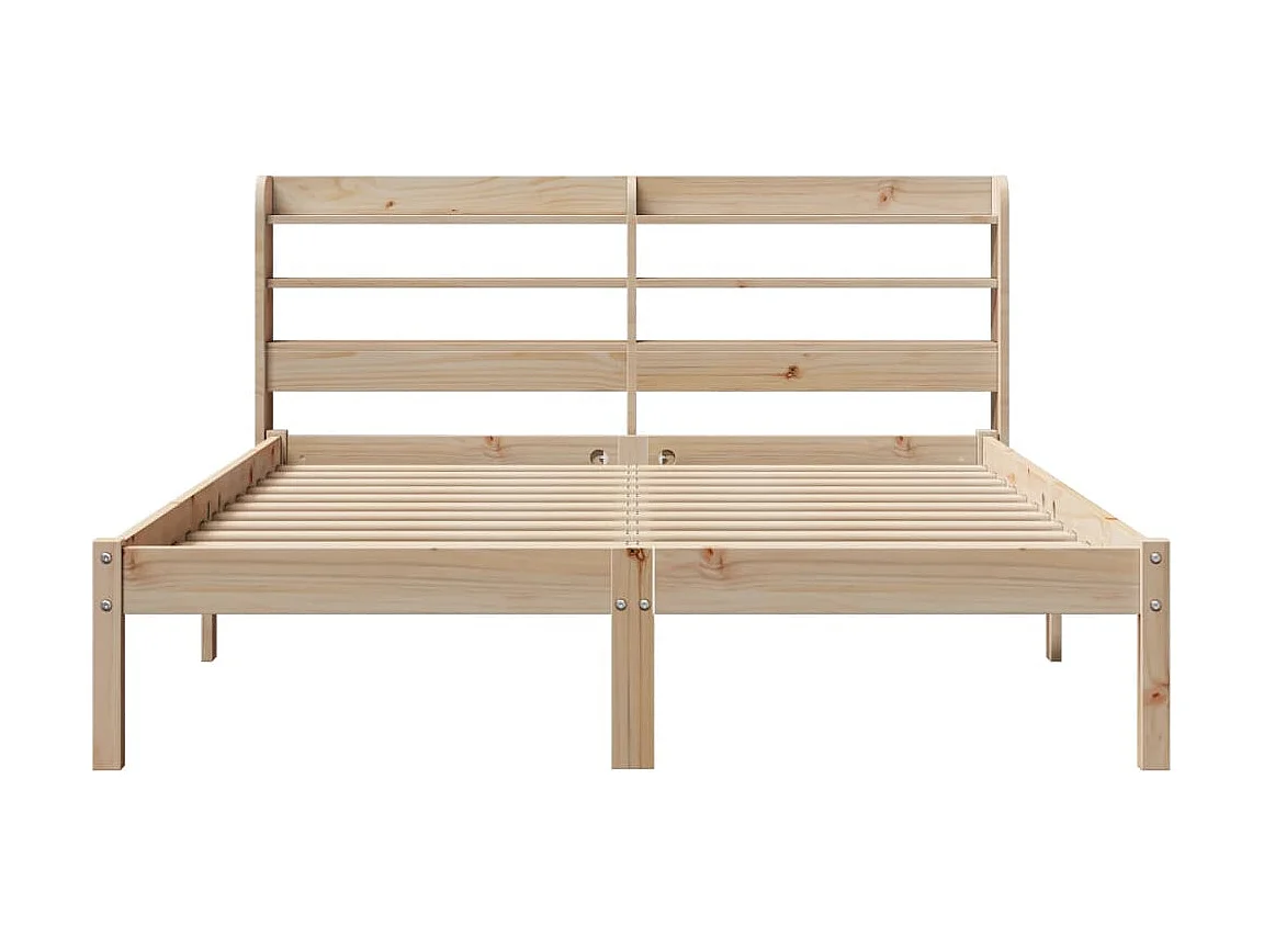 Estructura de cama sin colchón 120x190 cm madera maciza de pino