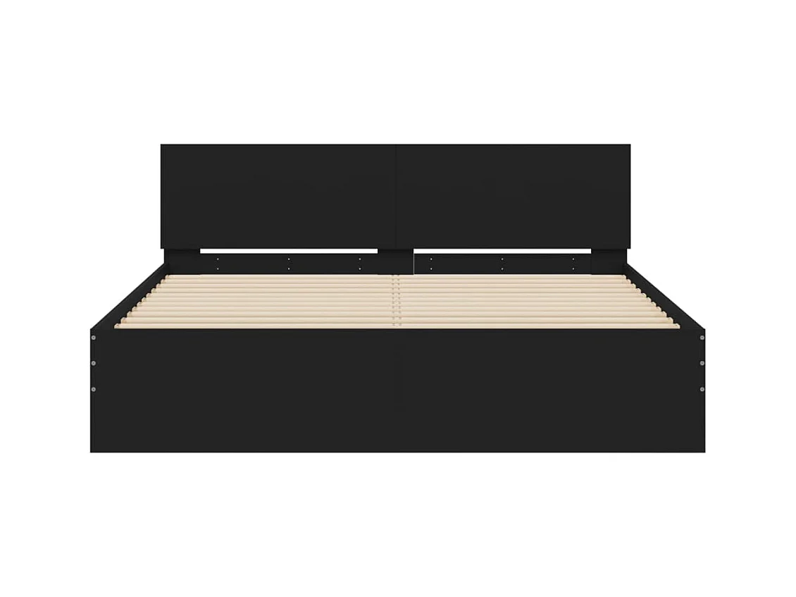 Zwart matrasloos bedframe 140x190 cm