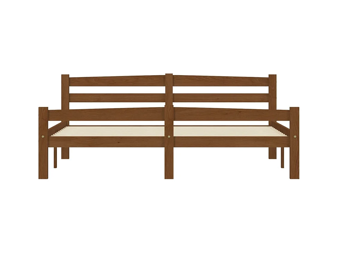 Struttura letto senza materasso in pino massello marrone miele 160x200 cm
