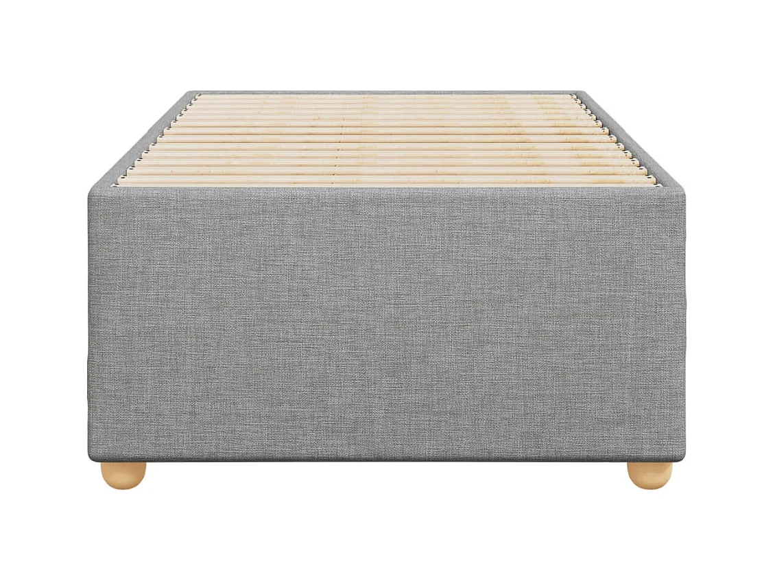 Bedframe zonder matras lichtgrijs 90x200 cm stof