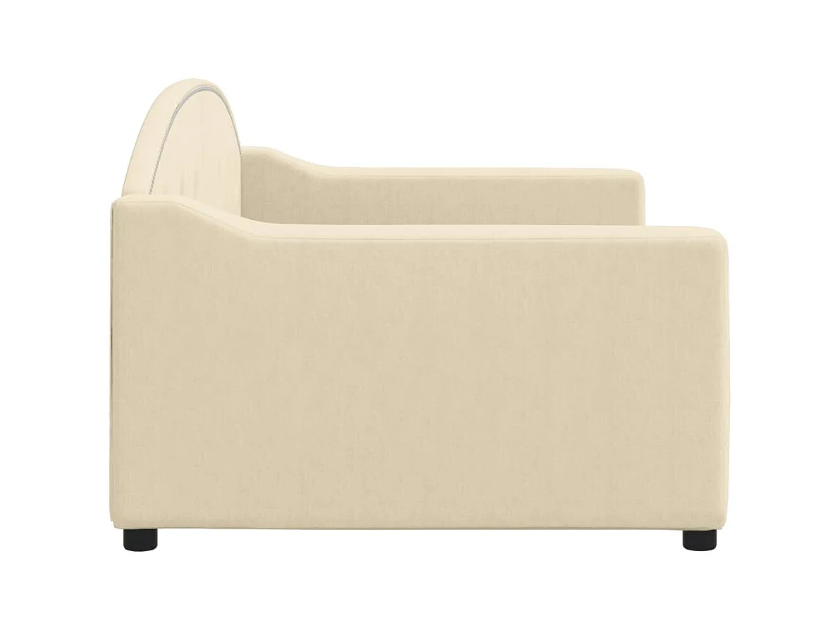 Divano letto senza materasso in tessuto crema 90x200 cm