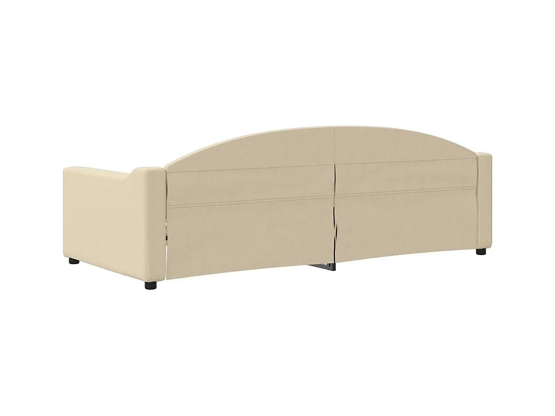 Divano letto senza materasso in tessuto crema 90x200 cm