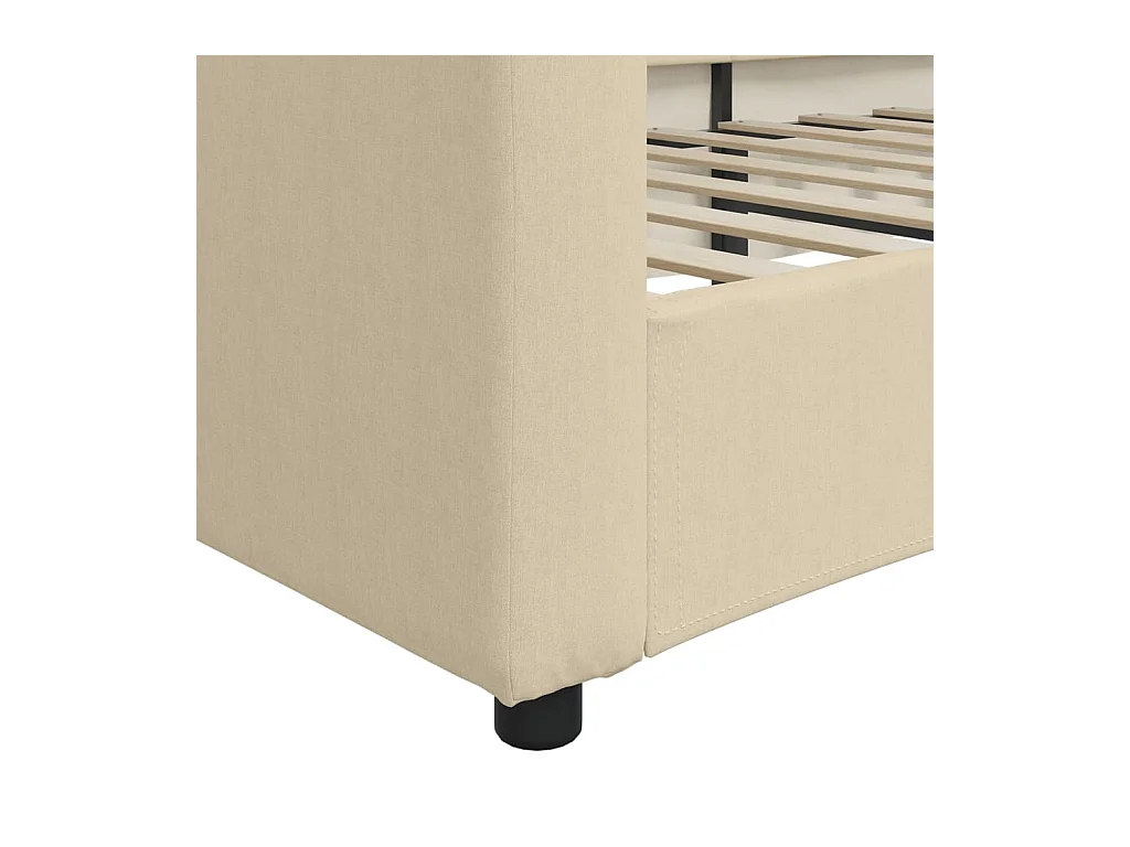 Divano letto senza materasso in tessuto crema 90x200 cm