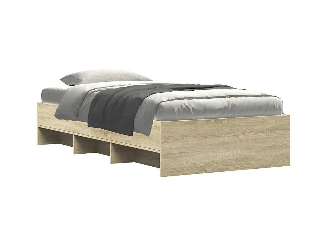 Struttura letto senza materasso in rovere Sonoma 100x200 cm