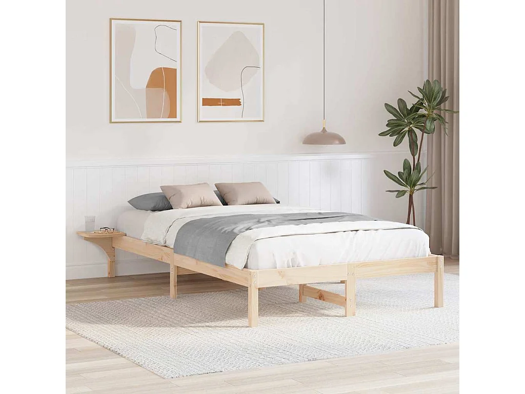 Braunes Bettgestell 120 x 200 cm Braun