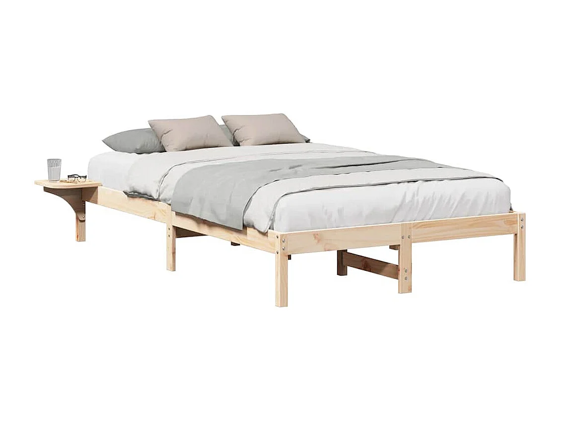 Braunes Bettgestell 120 x 200 cm Braun