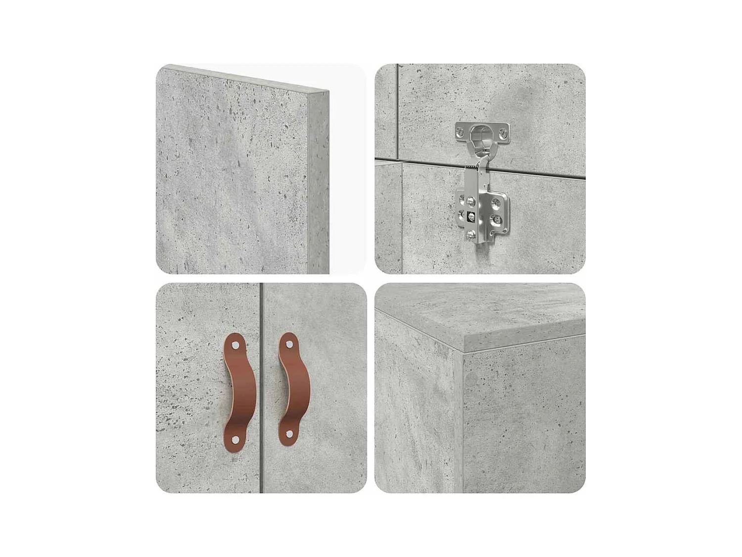 Struttura letto grigio cemento 90 x 200 cm in legno ingegnerizzato