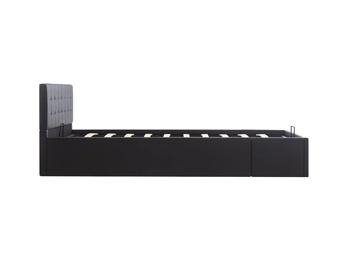 Cadre de lit avec rangement hydraulique 140x200 cm similicuir