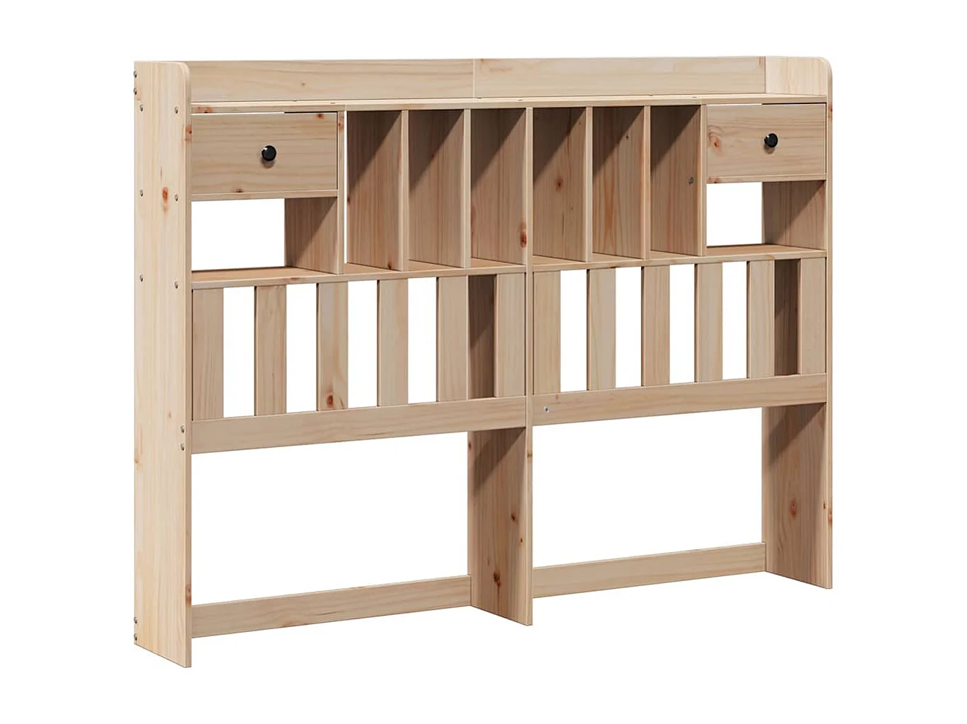 Letto a libreria senza materasso 160x200 cm in legno massello di pino