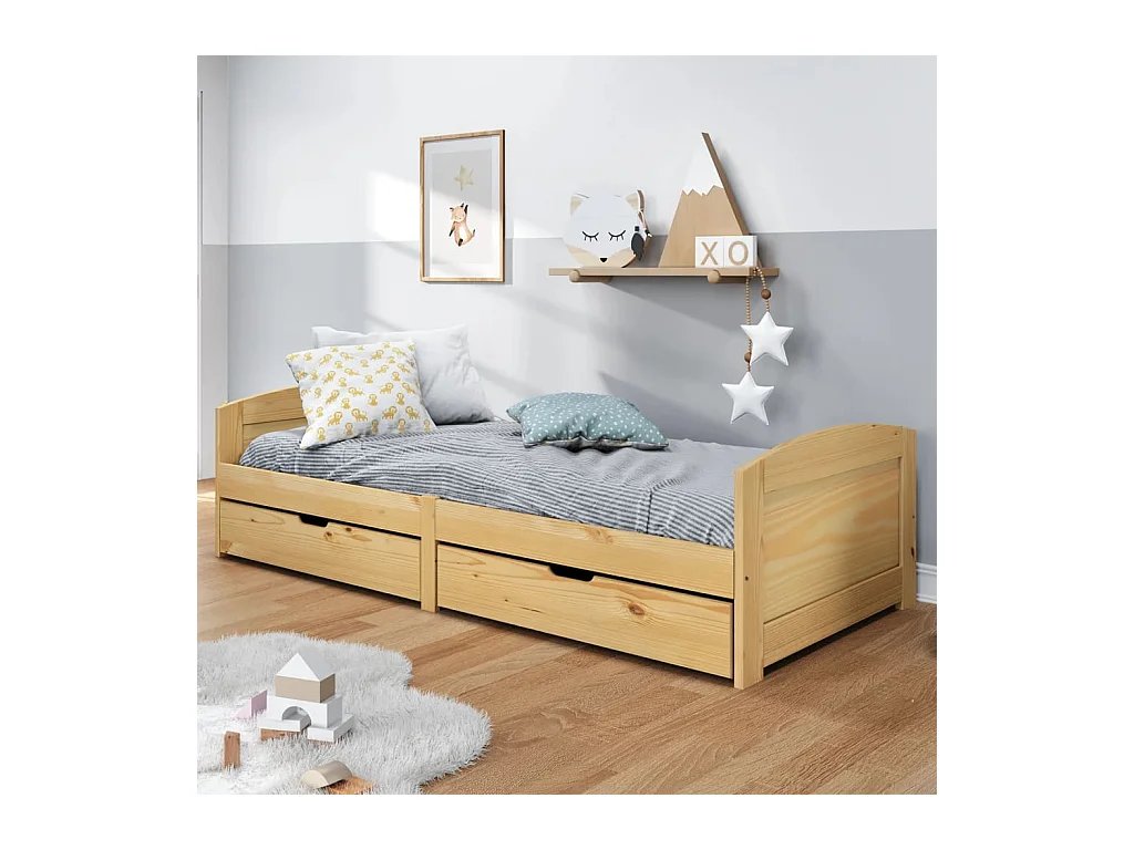 Dagbed met 2 lades zonder matras IRUN 90x200 cm