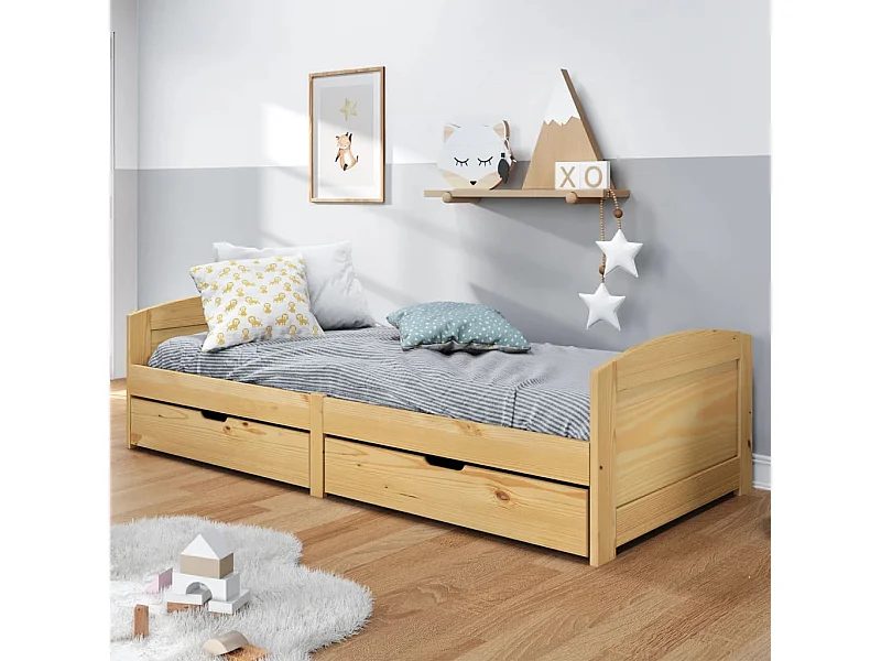 Divano letto con 2 cassetti senza materasso IRUN 90x200 cm