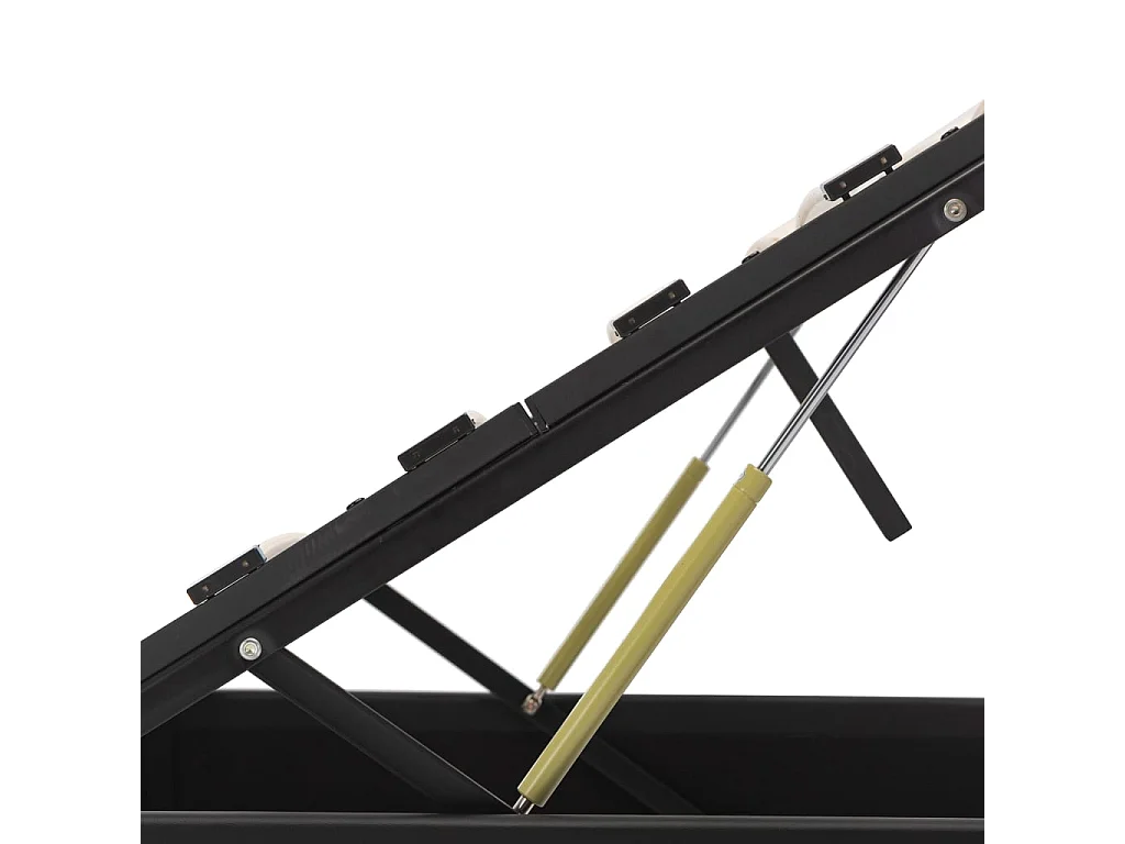 Hydraulisch opbergbedframe Zwart Kunstleer 90x200 cm