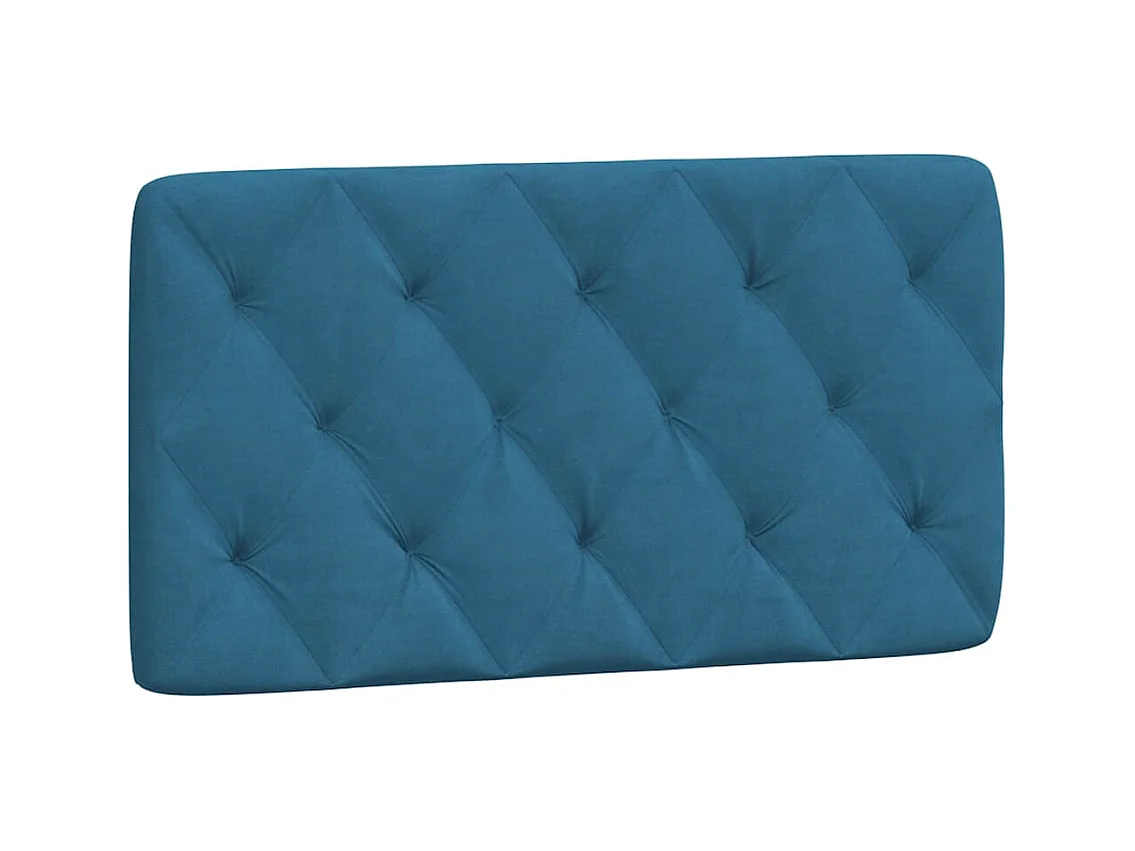 Letto con materasso in velluto blu 100x200 cm