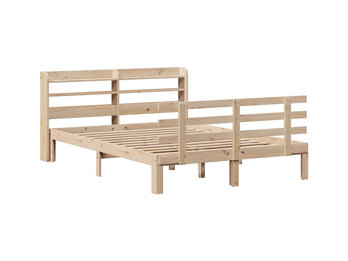 Estructura de cama con cabecero sin colchón 140x190 cm