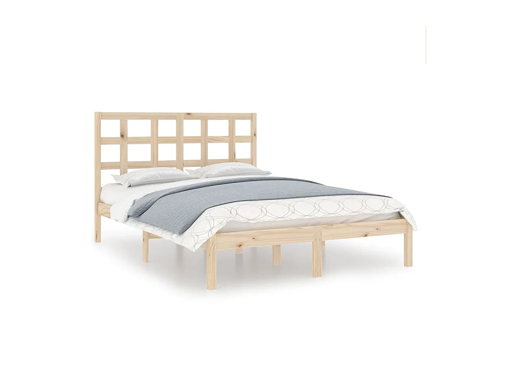 Cadre de lit sans matelas 160x200 cm bois massif