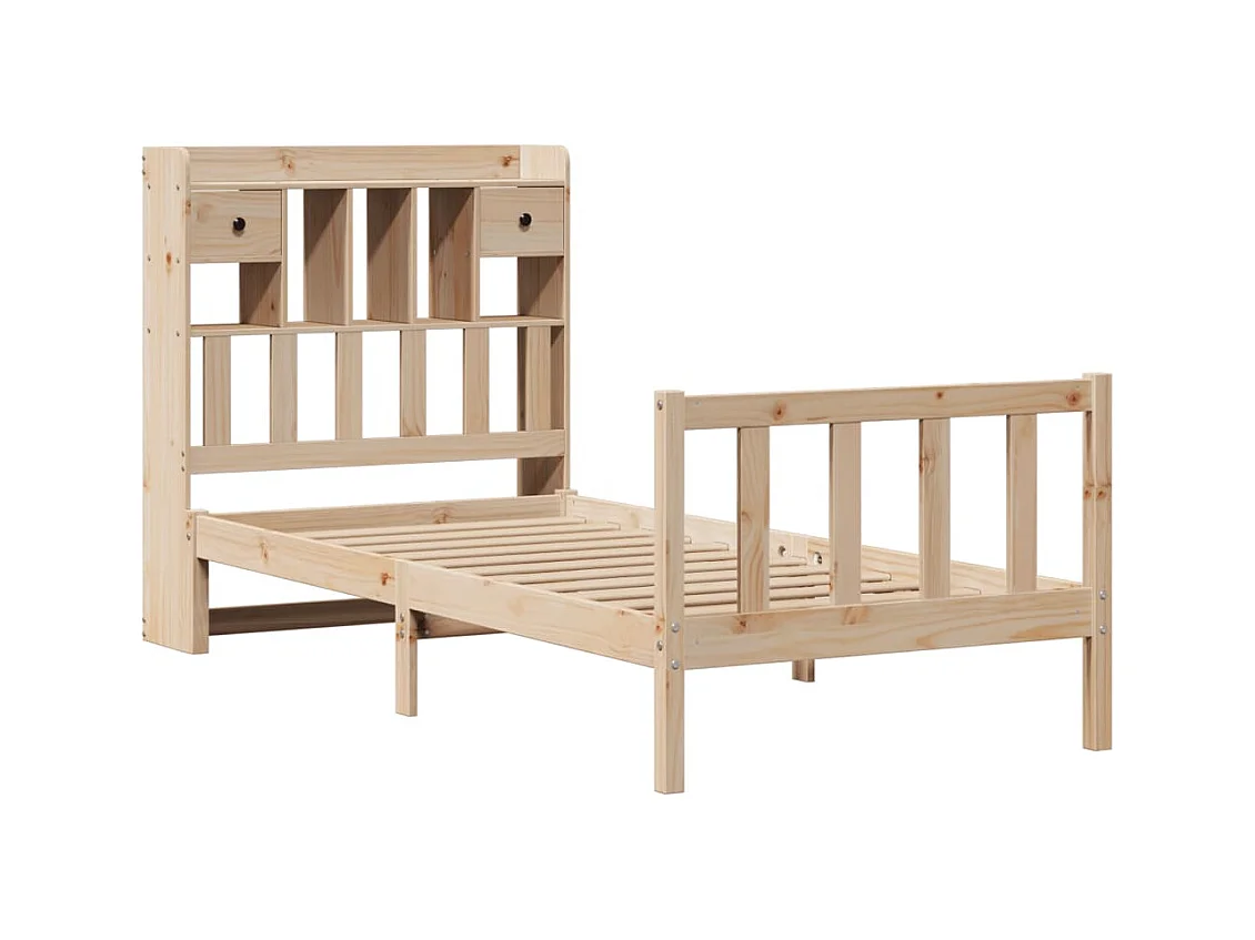 Boekenkastbed zonder matras 90x200 cm massief grenenhout