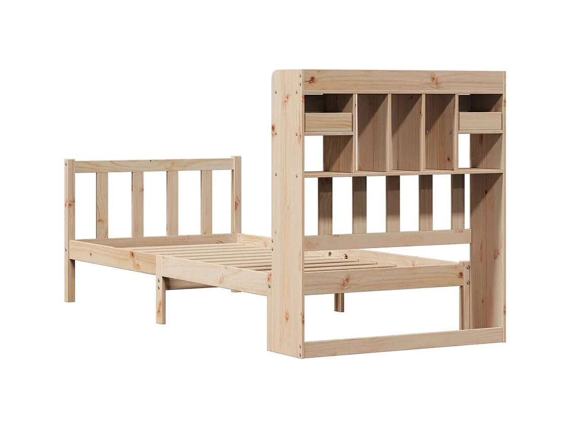 Boekenkastbed zonder matras 90x200 cm massief grenenhout