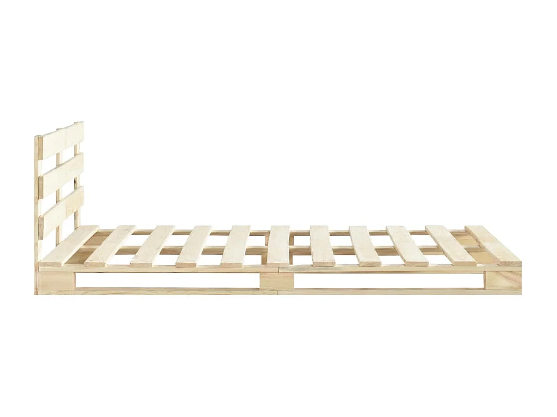 Cadre de lit de palette sans matelas bois massif pin 180x200 cm