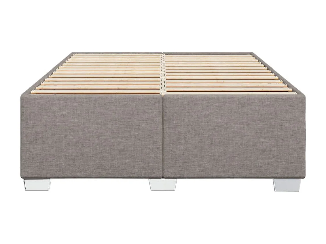Struttura letto senza materasso in tessuto tortora 140x200 cm