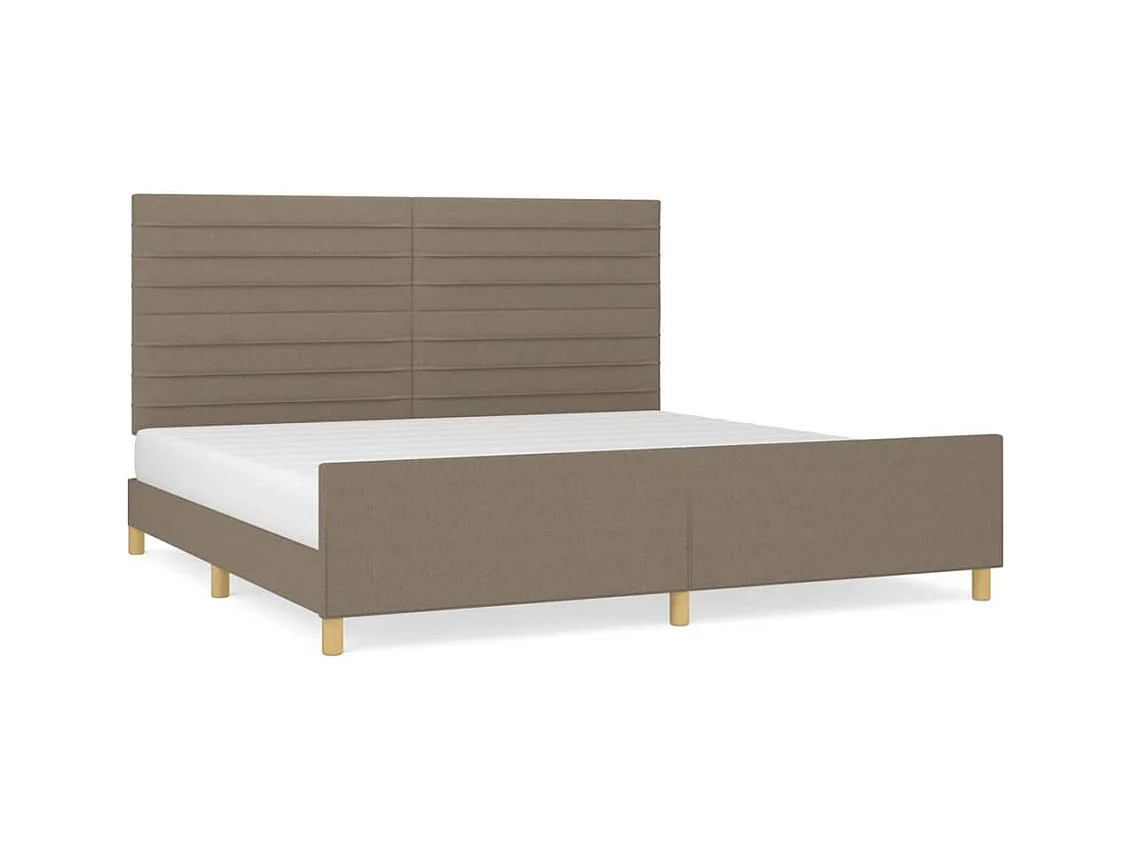 Bedframe zonder matras taupe 200x200 cm stof