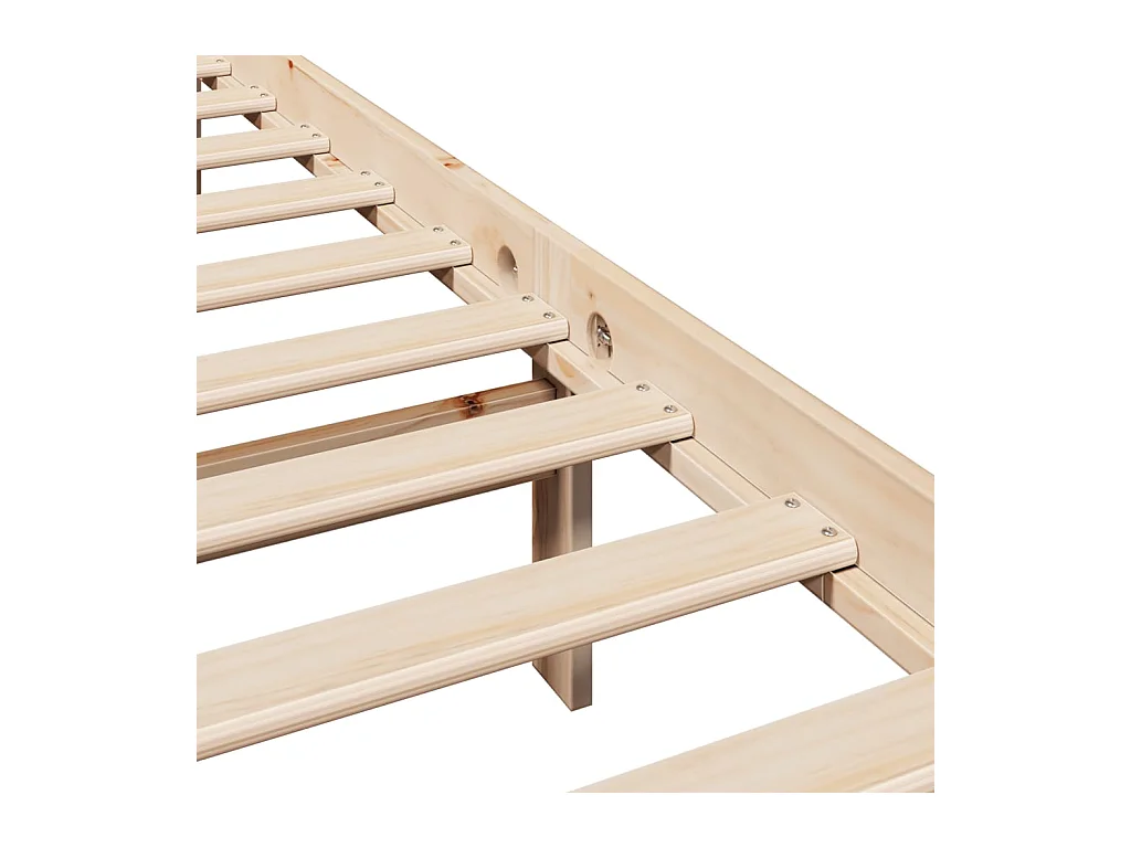 Cadre de lit sans matelas 120x190 cm bois de pin massif