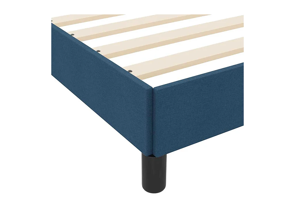 Lit à ressorts avec matelas Bleu 140 x 200 cm tissu