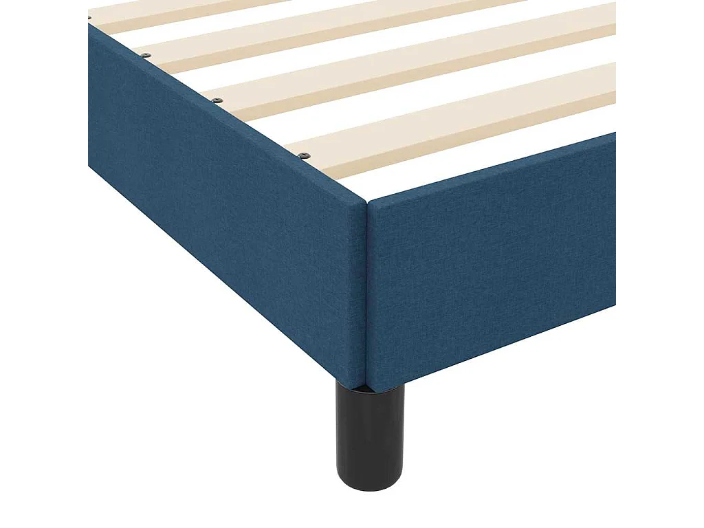 Cama de muelles con colchón Tela azul 140 x 200 cm