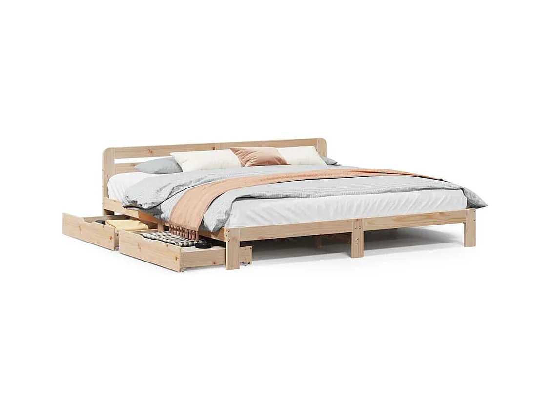 Bedframe zonder matras 180x200 cm massief grenenhout