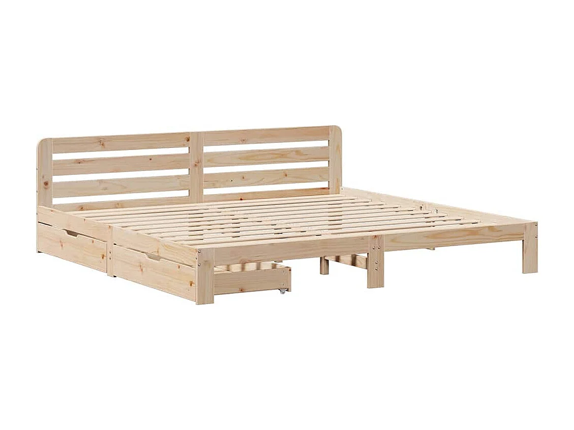 Cadre de lit sans matelas 180x200 cm bois massif de pin