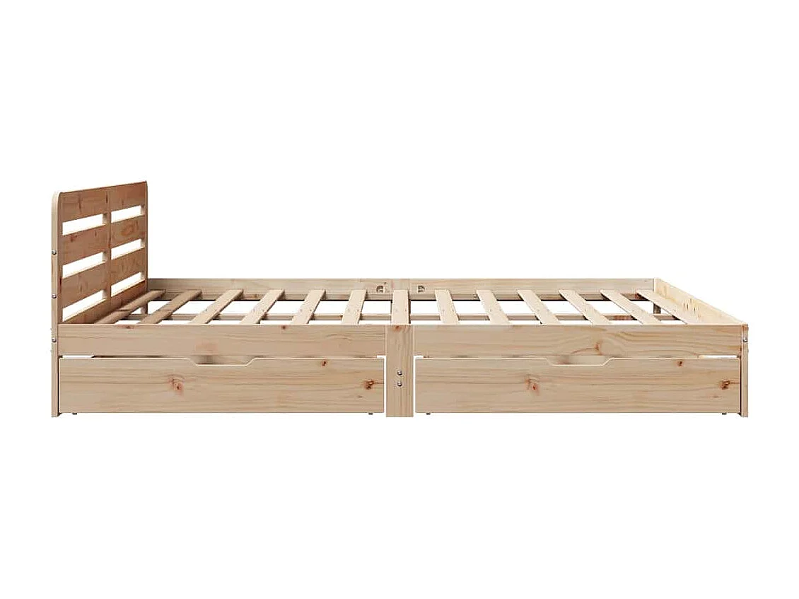 Cadre de lit sans matelas 180x200 cm bois massif de pin