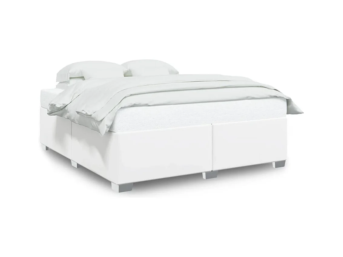 Struttura letto senza materasso bianco 200x200 cm similpelle