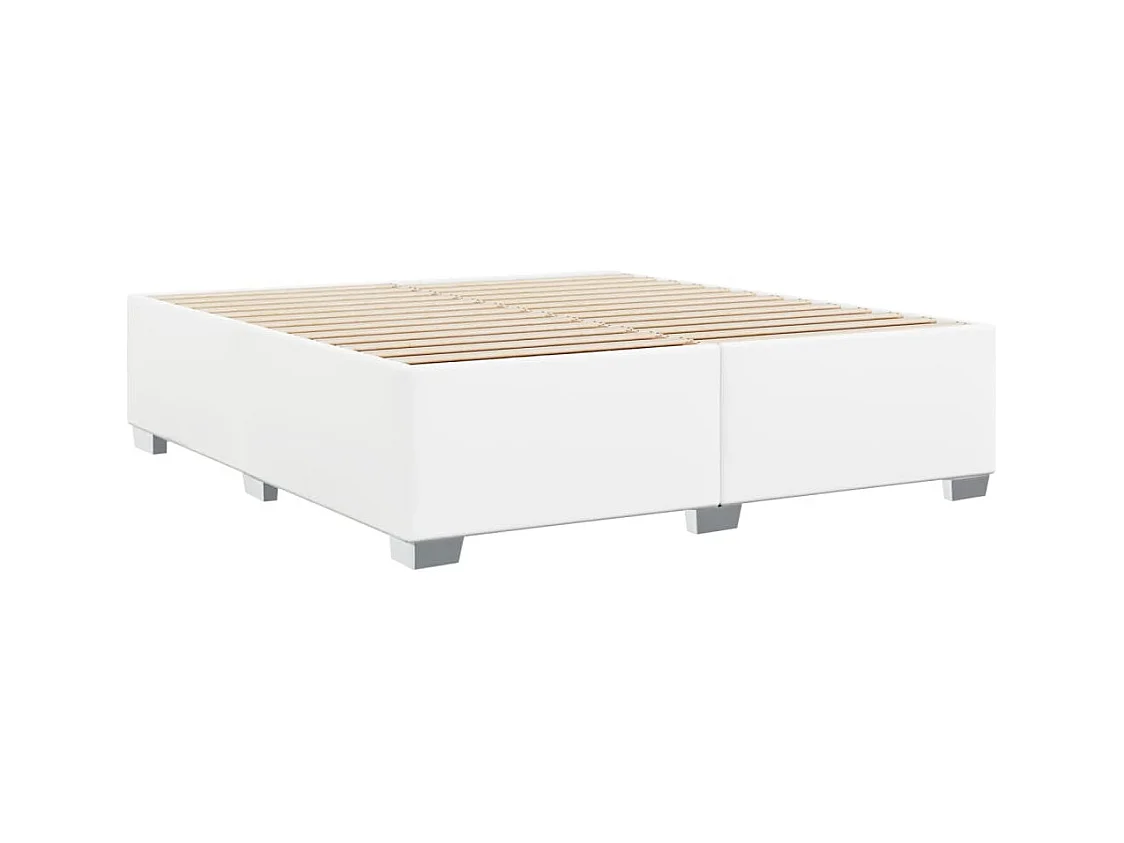 Struttura letto senza materasso bianco 200x200 cm similpelle