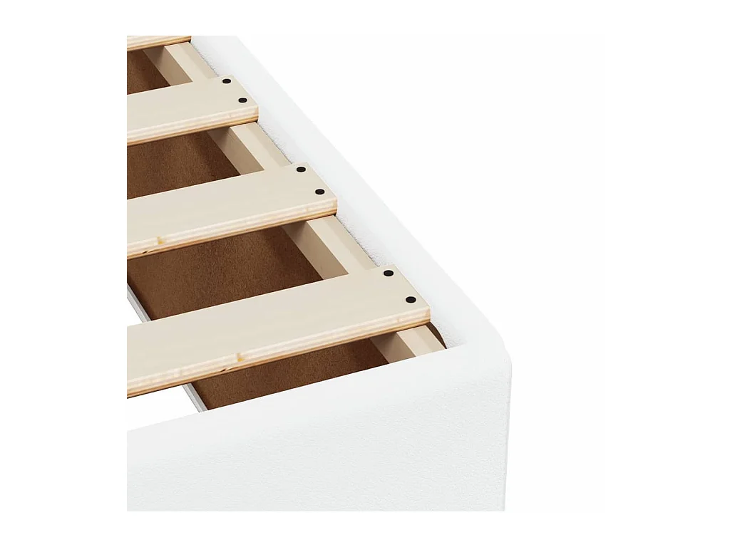 Struttura letto senza materasso bianco 200x200 cm similpelle