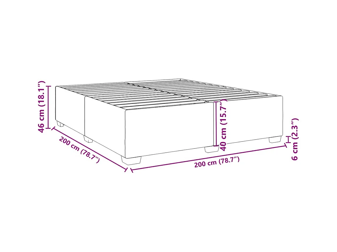 Struttura letto senza materasso bianco 200x200 cm similpelle
