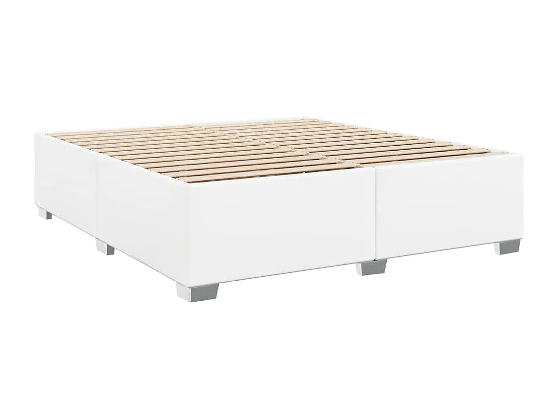 Struttura letto senza materasso bianco 200x200 cm similpelle