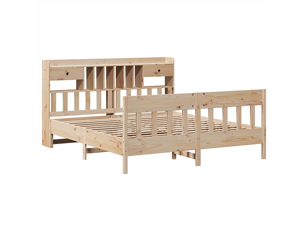 Estructura de cama sin colchón 180x200 cm madera maciza de pino