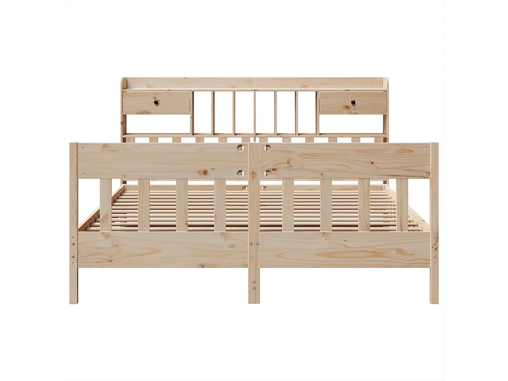 Estructura de cama sin colchón 180x200 cm madera maciza de pino