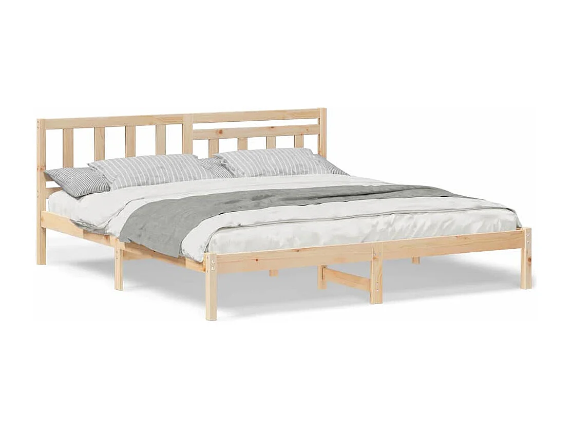 Cadre de lit Marron 180 x 200 cm Bois massif en pin