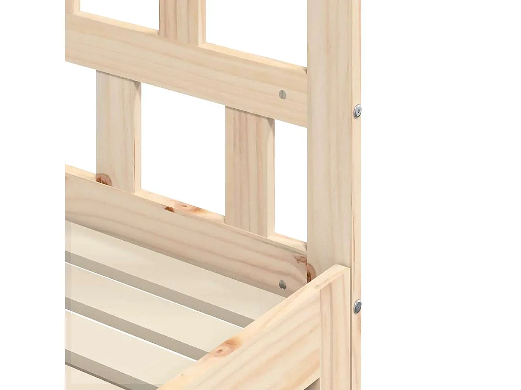 Dagbed en uitschuifbed zonder matras 80x200 cm massief hout