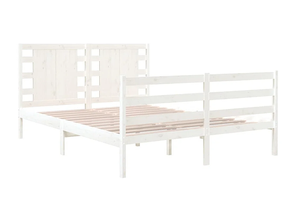 Bedframe zonder matras wit 120x190 cm massief grenenhout