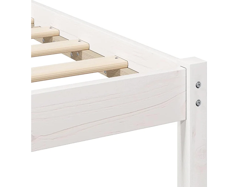 Bedframe met hoofdeinde Wit Massief grenenhout
