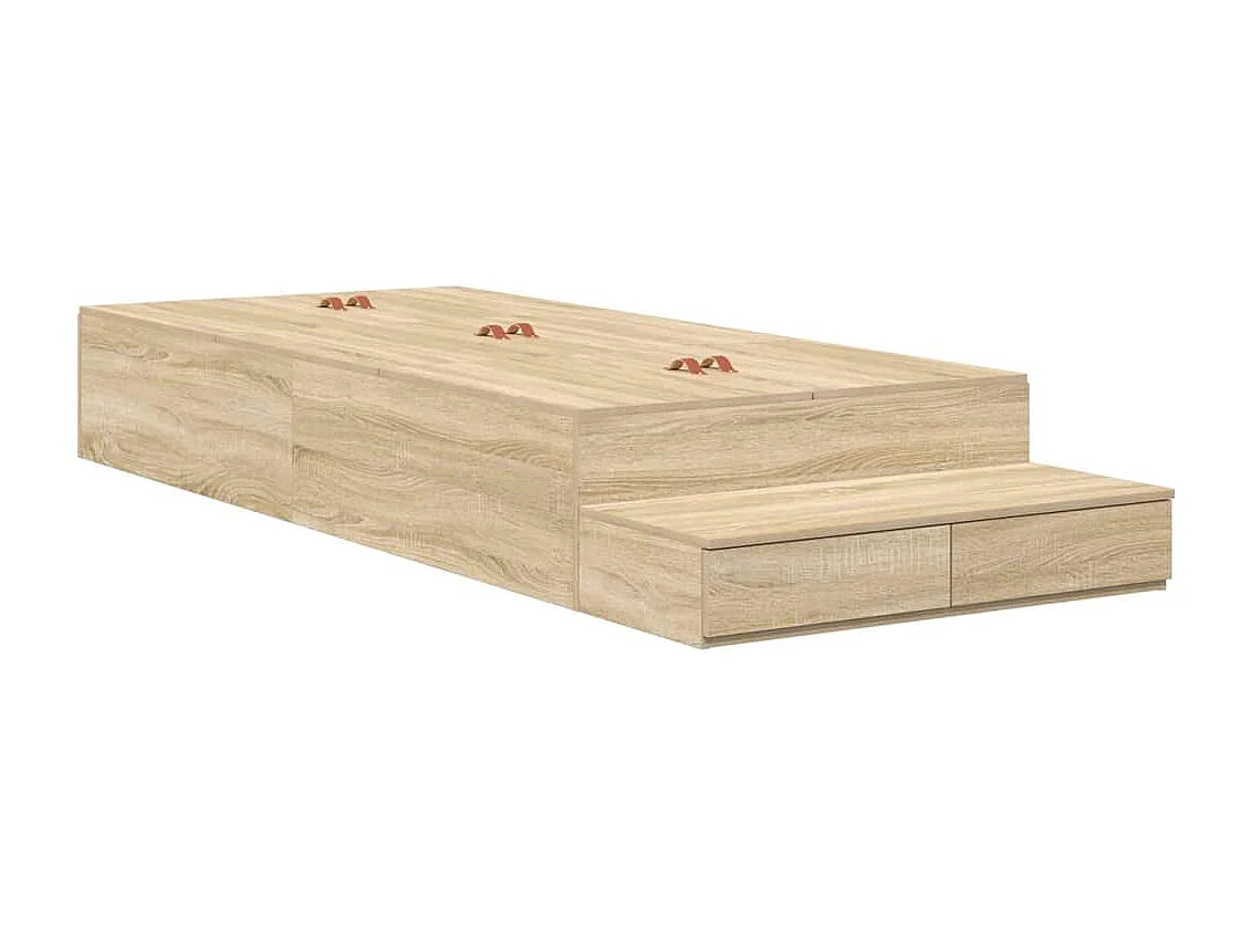 Cadre de lit avec rangement Chêne Sonoma 236.5 x 80 x 31.5 cm