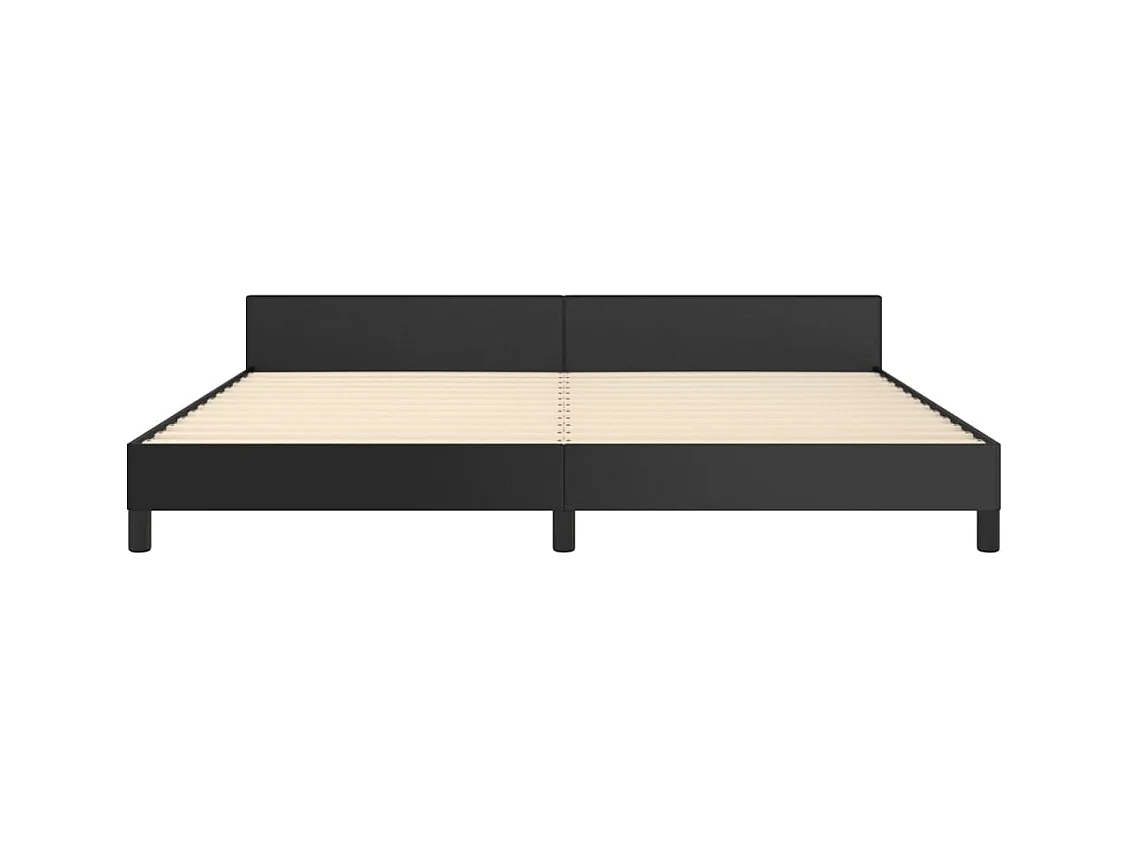 Bedframe zonder matras zwart 200x200 cm kunstleer
