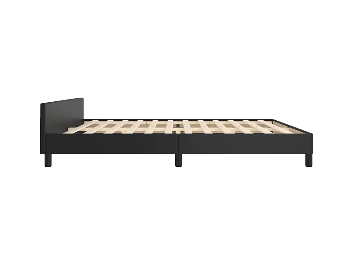 Bedframe zonder matras zwart 200x200 cm kunstleer