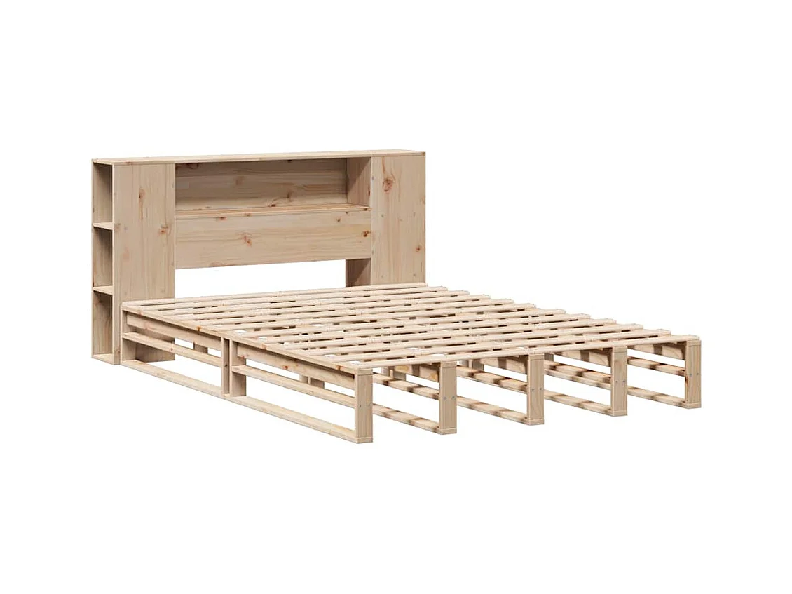 Bibliotheksbett ohne Matratze 120x200 cm Massivholz